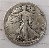 Silver 1922 Walking liberty half dollar