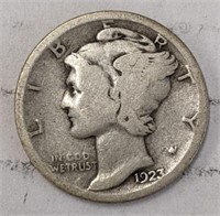 Silver 1923 Mercury  dime