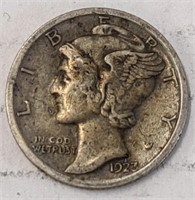 Silver 1923 Mercury dime