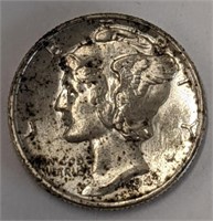 Silver 1942 Mercury dime