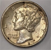 Silver 1941s Mercury dime