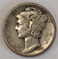Silver 1920d Mercury dime