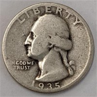 Silver 1935s Quarter