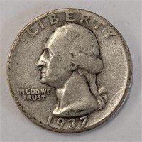 Silver 1937d Quarter
