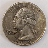 Silver 1939d Quarter