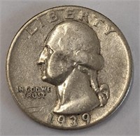 Silver 1939 Quarter