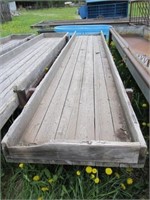 Wood Bunk Feeder c/w Pipe Frame (30" x 16')