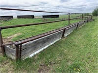 Homemade 92' Sloped Fenceline Silage Feeder