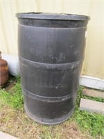 Black Plastic Oil Barrel