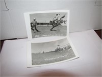 2 Vtg Real Photo Post Cards (Burwell Rodeo)