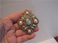 Vintage Signed Sarah Cov  Brooch Pin