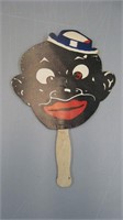 Vintage Blackface Hand Fan 1950's