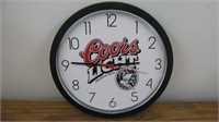 Vintage Working Coors Light Wall Clock