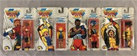 (4) Vtg 1986 Bionic Six MOC Action Figures, LJN