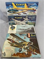 4 Boxed Vintage Revell & Comet Airplane Kits