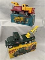 2 Boxed Japanese Tin Wreck Trucks