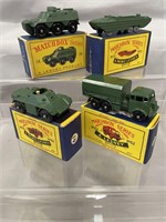 4 Boxed Early Matchbox Military Vehicles