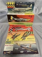 5 Vintage HAWK Airplane Model Kits