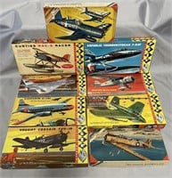 9 Vintage HAWK Airplane Model Kits