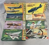 8 Vintage HAWK Airplane Model Kits