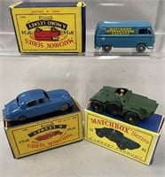 3 Boxed Vintage Matchbox Vehicles