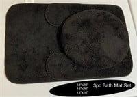 3 pc Anti-Skid Bath Mat Set