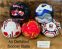 Lot of 5 Soccer Balls (AS IS)