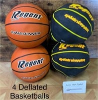 Lot of 4 Basketballs (AS IS)