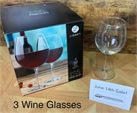 3 Wine Glasses (18 oz)