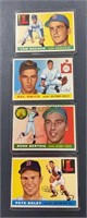 1955 Topps 4-card lot - Brewer, Smith, Bertoia,