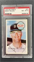 1970 Kellogg’s Denny McLain, PSA 8, card #73