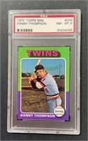 1975 Topps Mini, Danny Thompson PSA 8 card #249