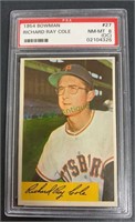 1954 Bowman Richard Henry Cole PSA 8 (OC), card 27