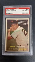 1957 Topps Daryl Spencer PSA 6, card #49