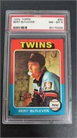 1975 Topps Bert Blyleven PSA 8, card #30