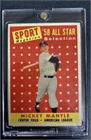 1959 Topps Mickey Mantle 1958 All Star, card #487