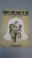 Vintage WWI Themed Sheet Music Great Cover Art