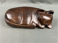 Heavy Ironwood Carved Cat