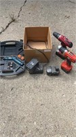 Box of drills. Black and Decker, Tool Shop,