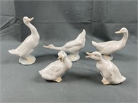Lladró Geese and Duckling Figurines