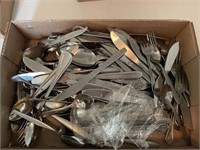 Flat of assorted silverware