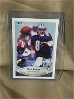 1990 Fleer Troy Aikman Football Card