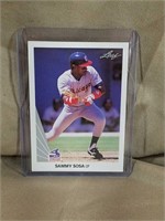 Mint 1990 Leaf Sammy Sosa Rookie Baseball Card