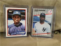 (2) Mint Deion Sanders Rookie Baseball Cards