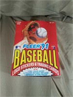 1991 Fleer Baseball Card Pack Box