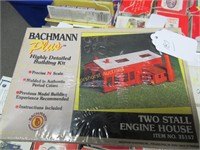 N-Scale:  Bachmann Plus Two Stall Engine House -