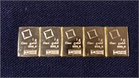 5 Grams Fractional Gold Bars by Valcambi