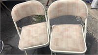 (4)) Metal Padded Folding Chairs