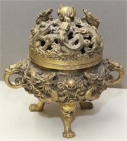 Very ornate brass Oriental Censer