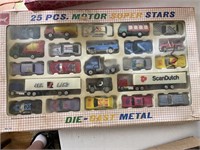 25 piece die-cast metal vehicles
